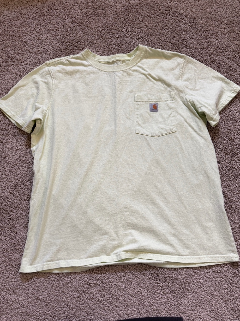 Carhartt Loose Fit Crew Neck Pocket Tee in Light lime Green